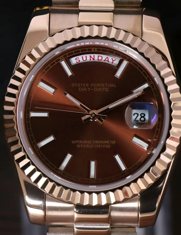 SEIKOJUST - DAYDATE ROSE GOLD CHOCOLATE
