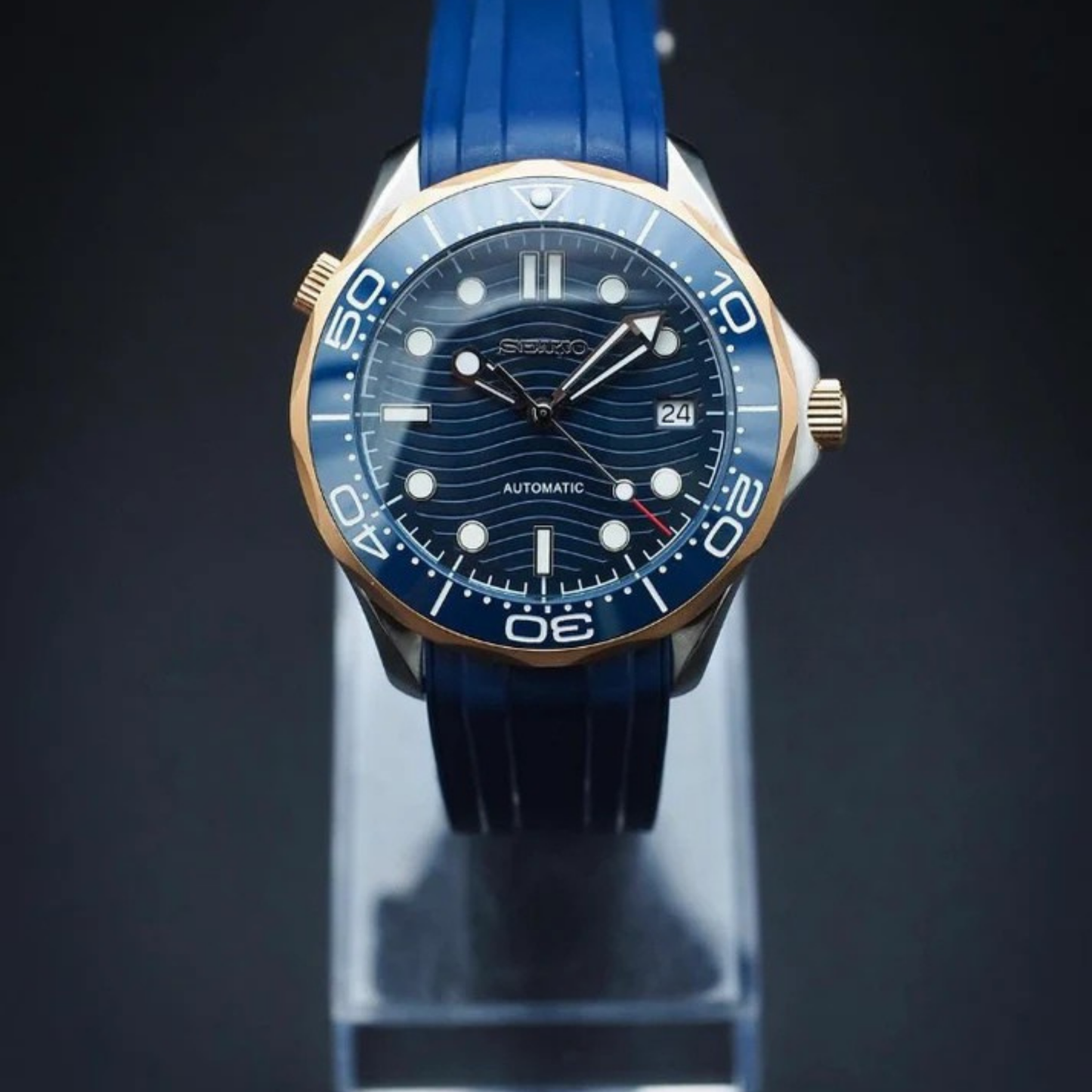 SEIKOMASTER - ROSE GOLD & BLUE