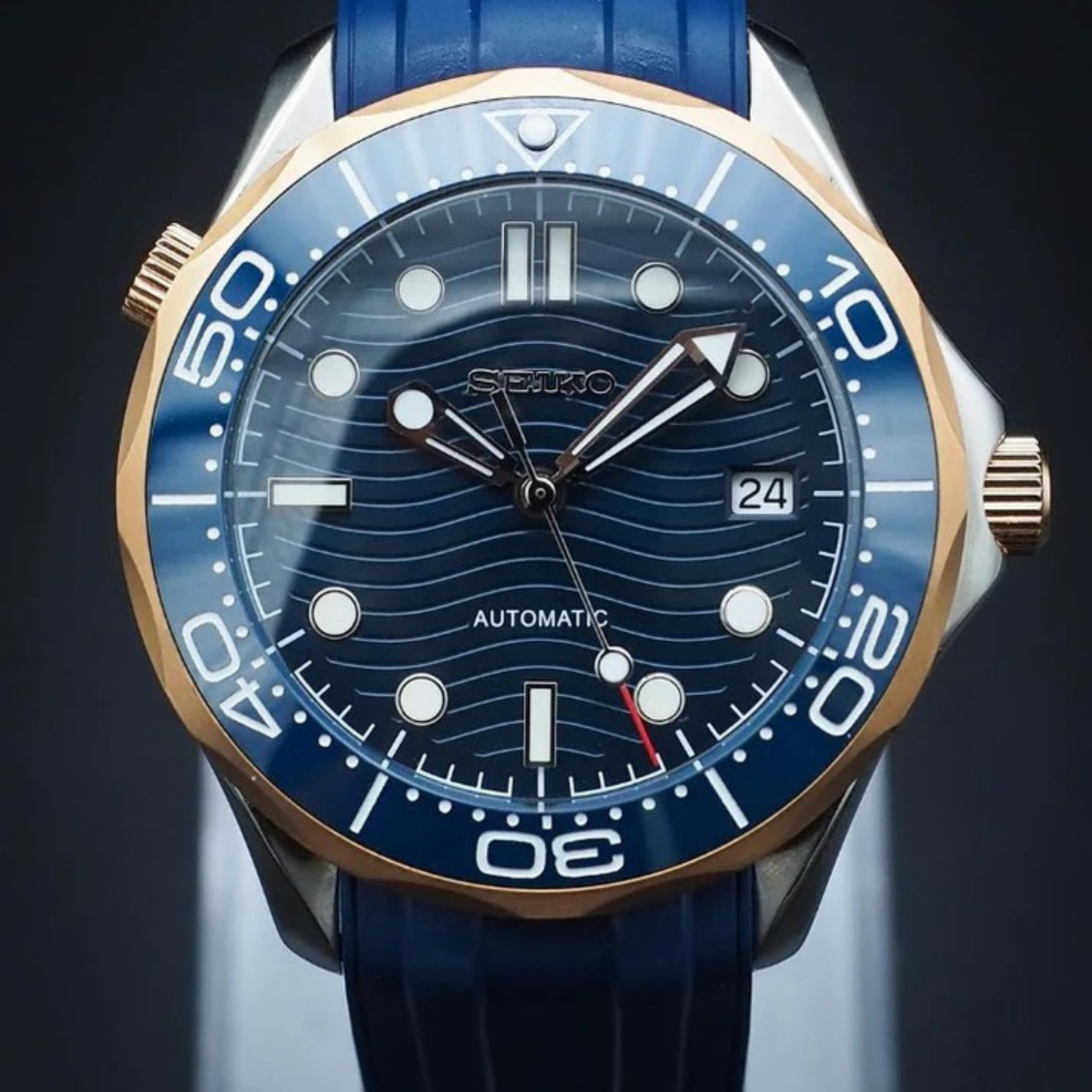 SEIKOMASTER - ROSE GOLD & BLUE