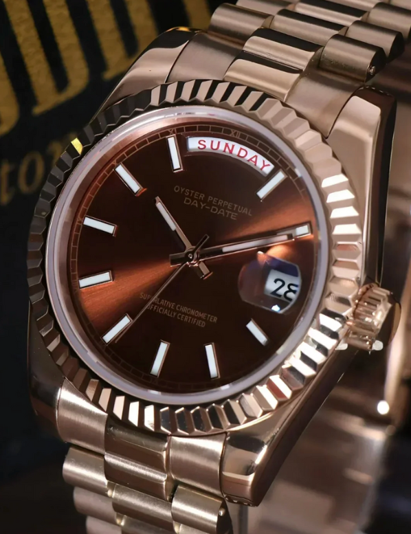 SEIKOJUST - DAYDATE ROSE GOLD CHOCOLATE
