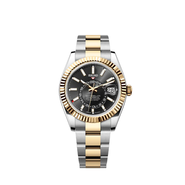 SEIKOJUST - SKY DWELLER TWO TONE BLACK DIAL