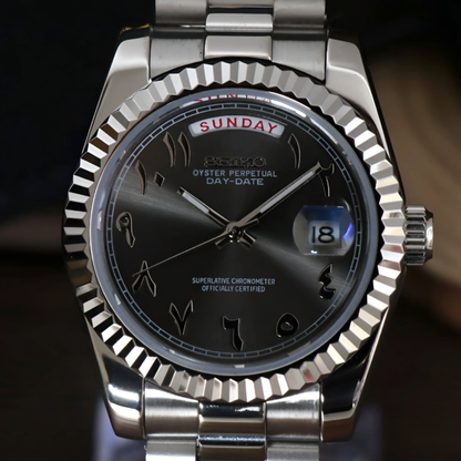 SEIKOJUST - DAYDATE ARABIC GREY