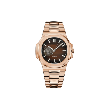 NAUTIKO - ROSE GOLD CHOCOLATE OPEN HEART