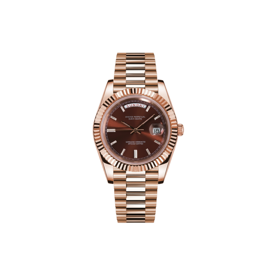 SEIKOJUST - DAYDATE ROSE GOLD CHOCOLATE