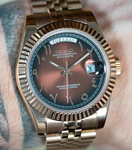 SEIKOJUST - DAYDATE ARABIC ROSE GOLD