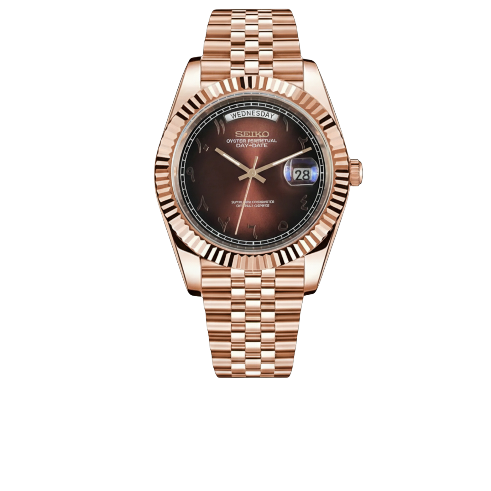 SEIKOJUST - DAYDATE ARABIC ROSE GOLD