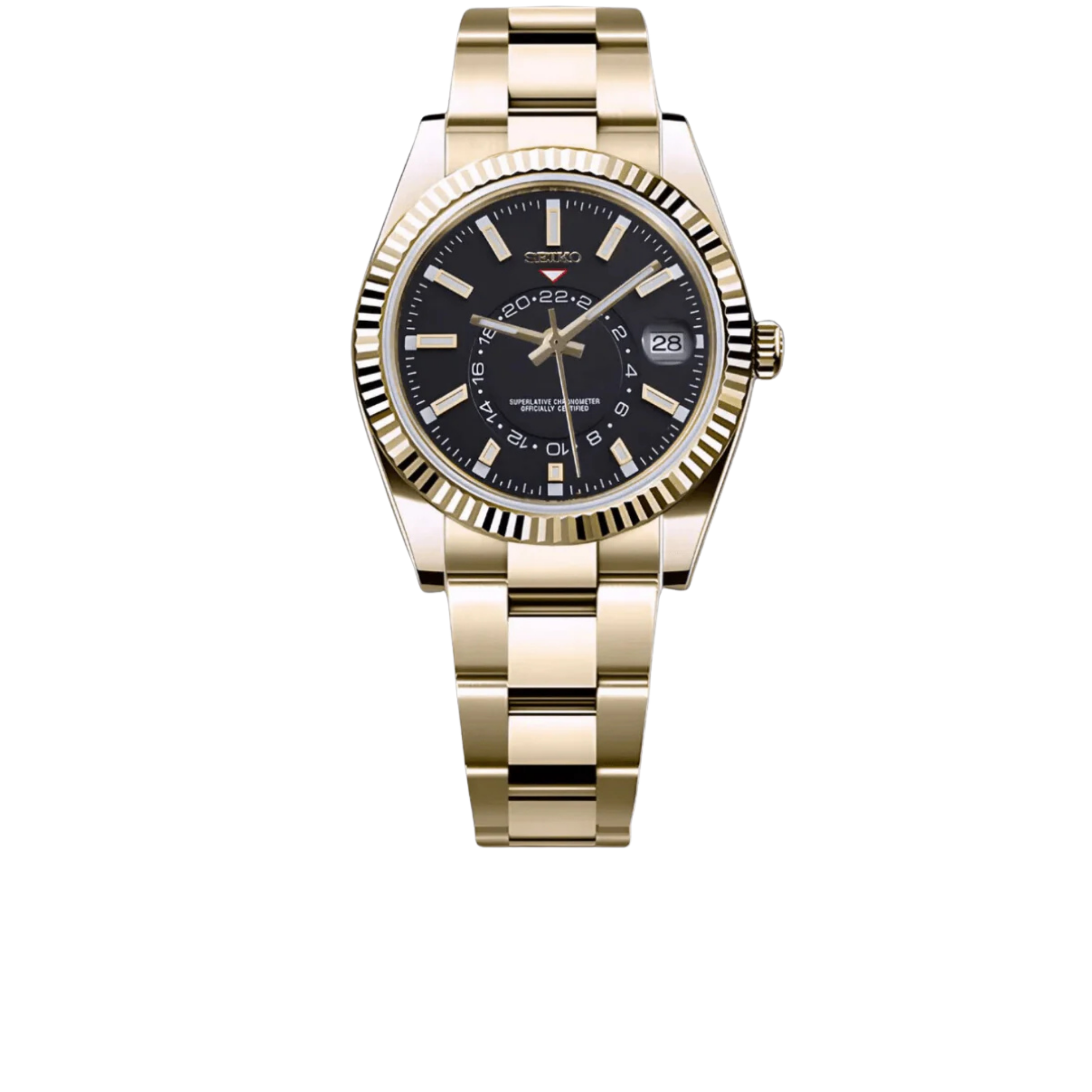 SEIKOJUST - SKY DWELLER TWO TONE BLACK DIAL