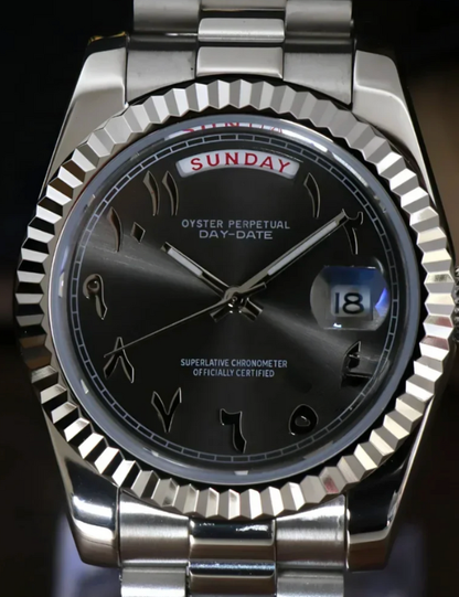 SEIKOJUST - DAYDATE ARABIC GREY