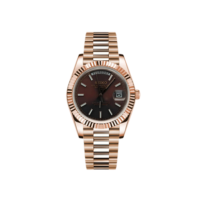 SEIKOJUST - DAYDATE ROSE GOLD CHOCOLATE