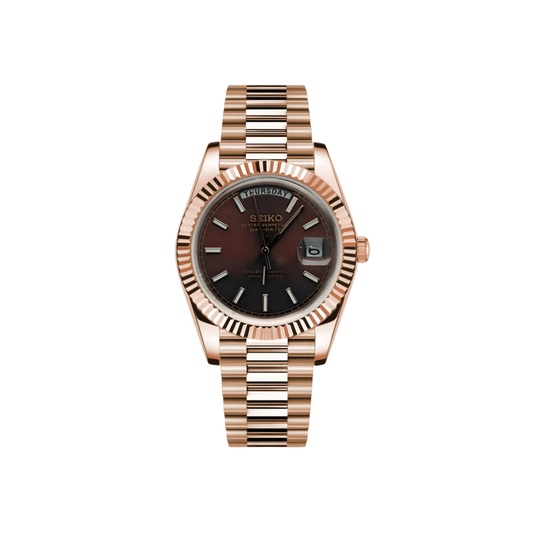 SEIKOJUST - DAYDATE ROSE GOLD CHOCOLATE