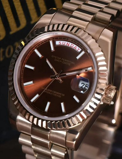 SEIKOJUST - DAYDATE ROSE GOLD CHOCOLATE