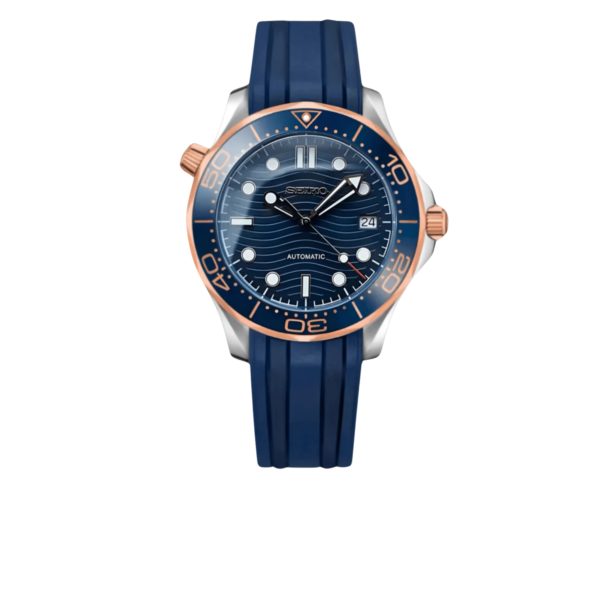 SEIKOMASTER - ROSE GOLD & BLUE