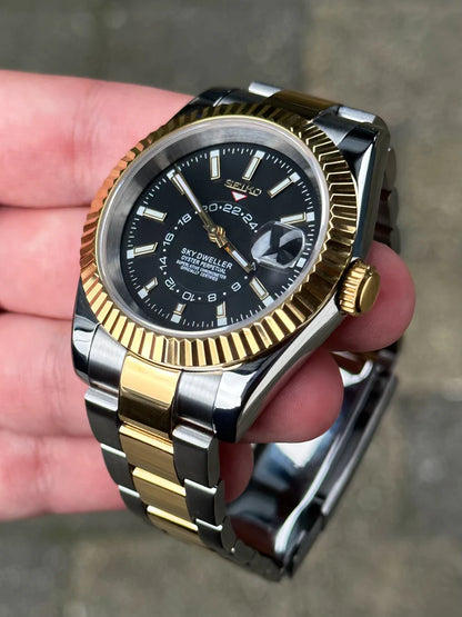 SEIKOJUST - SKY DWELLER TWO TONE BLACK DIAL